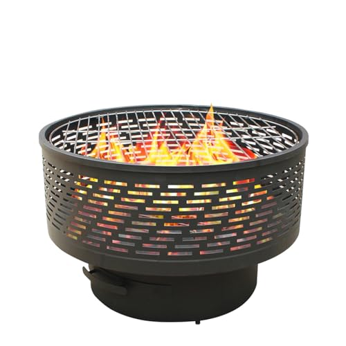 OutVue 26" Wood Burning Fire Pit & Grill Table