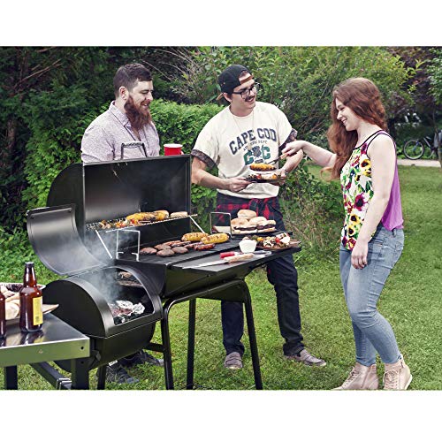 Royal Gourmet CC1830SC Charcoal Grill Offset Smoker, 811 sq. in. Black