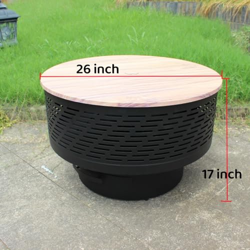 OutVue 26" Wood Burning Fire Pit & Grill Table