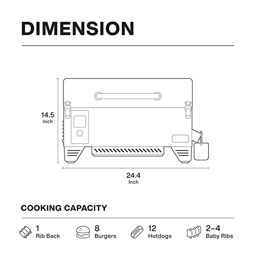 ASMOKE Portable Pellet Grill - Compact BBQ Smoker