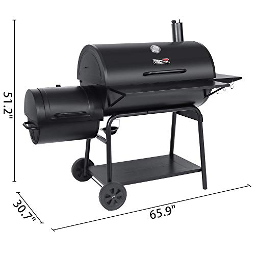 Royal Gourmet CC2036F Charcoal BBQ Barrel Grill Combo