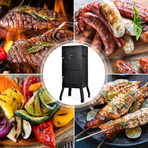 DORTALA Vertical Charcoal Smoker with Chrome-plated Nets