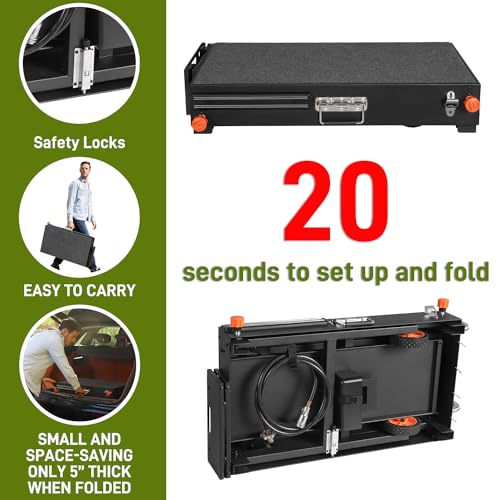 Portable Outdoor BBQ Grill Stand with Wheels