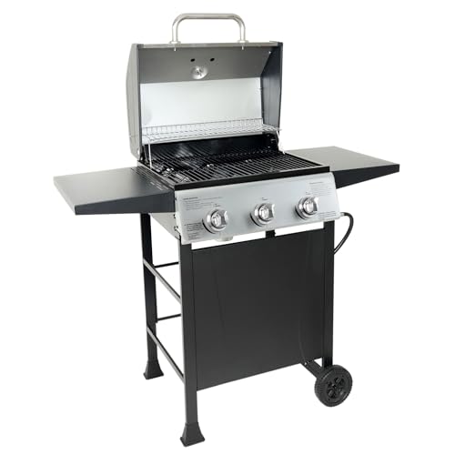 3-Burner Propane Gas BBQ Grill with Cover and Storage