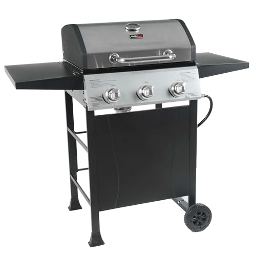 3-Burner Propane Gas BBQ Grill with Cover and Storage