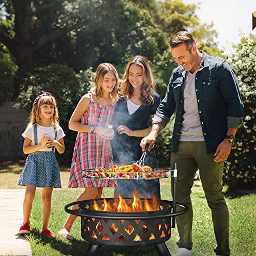 30 Inch BBQ Fire Pit with Cooking Grate