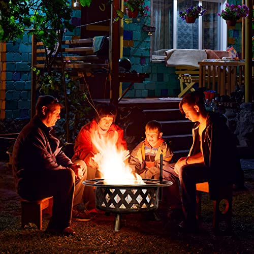 30 Inch BBQ Fire Pit with Cooking Grate