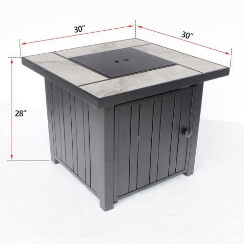 30" Propane Fire Pit Table with Real Ceramic Top