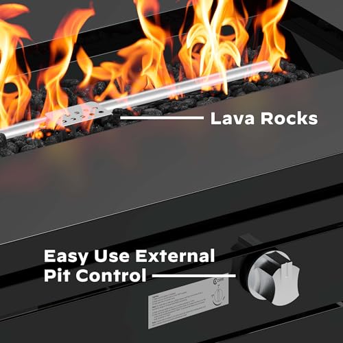 Ciays 42" Gas Fire Pit Table, 60,000 BTU Gatherings