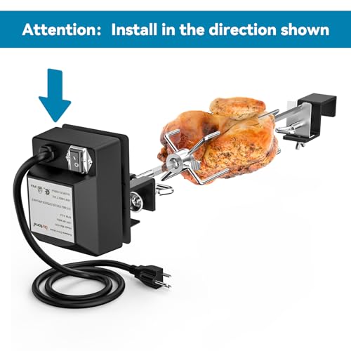 Stainless Steel Rotisserie Kit for Large Ceramic Grills