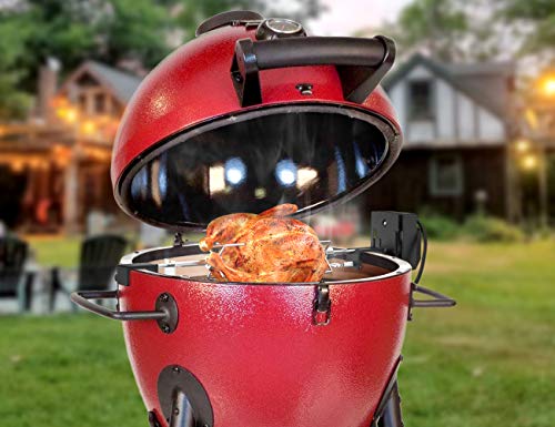 Stainless Steel Rotisserie Kit for Large Ceramic Grills