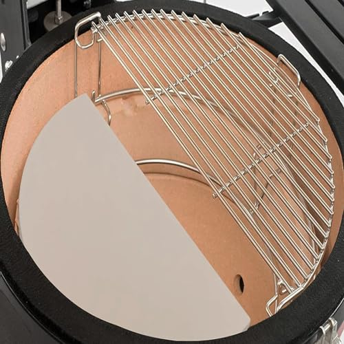 2-Pack 19.8" Half-Moon Ceramic Heat Deflector Plates - Kamado Joe Big Joe I, II & III