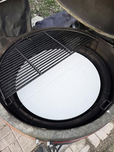 2-Pack 19.8" Half-Moon Ceramic Heat Deflector Plates - Kamado Joe Big Joe I, II & III