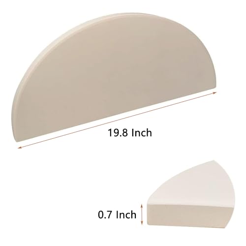 2-Pack 19.8" Half-Moon Ceramic Heat Deflector Plates - Kamado Joe Big Joe I, II & III