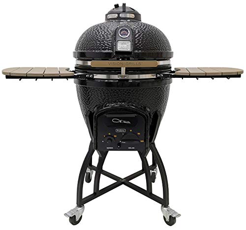 Large Black Bundle: VISION Grills Ceramic Kamado