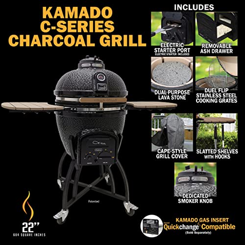 Large Black Bundle: VISION Grills Ceramic Kamado