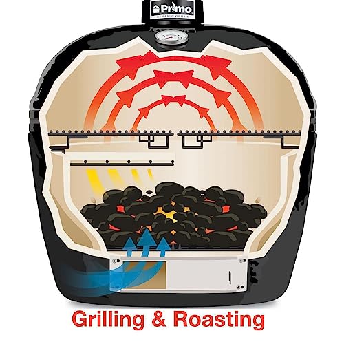 Primo Oval XL 400 Ceramic Kamado Grill - Stainless Grates