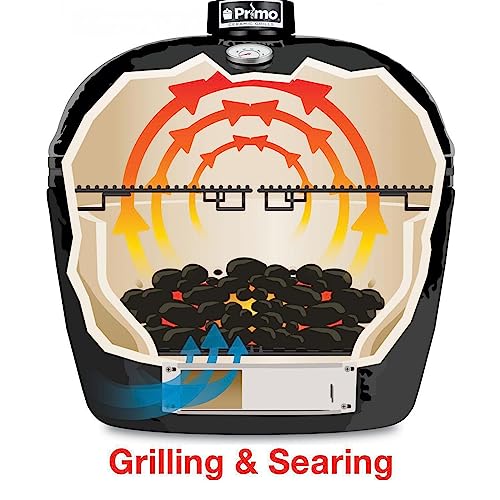 Primo Oval XL 400 Ceramic Kamado Grill - Stainless Grates