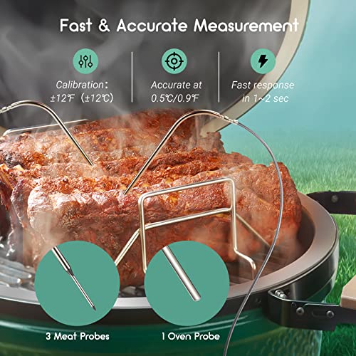 Smart BBQ Smoker Temperature Controller with 4 Probes