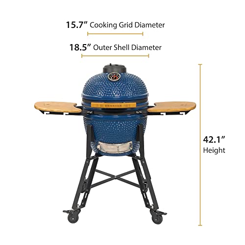 VESSILS Classic 18" Kamado Charcoal Grill with Thermometer