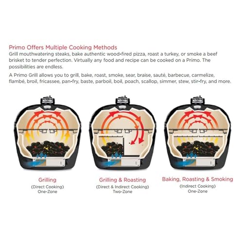 Primo Oval XL Ceramic Charcoal Grill Smoker With Cart