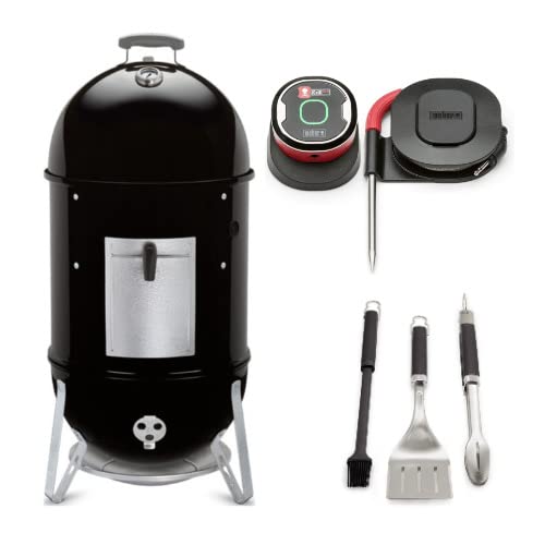 Weber Smokey Mountain Cooker 18" Smoker Bundle - 3 Items
