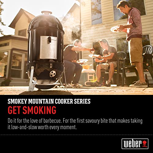 Weber 14.5-inch Charcoal Smoker, Black Mountain Cooker