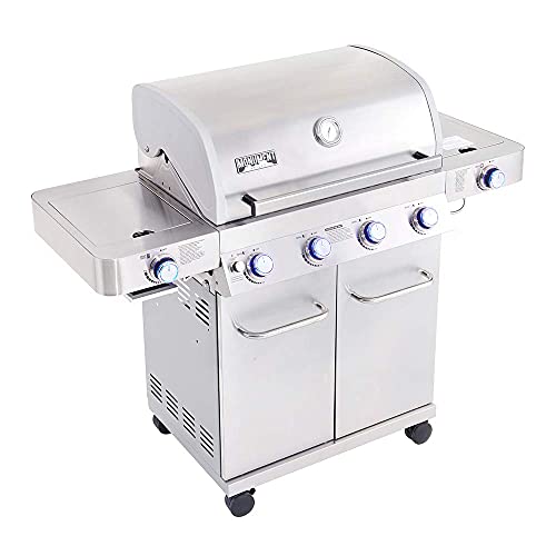 Monument 4-Burner Propane Gas Grill with Side Burners