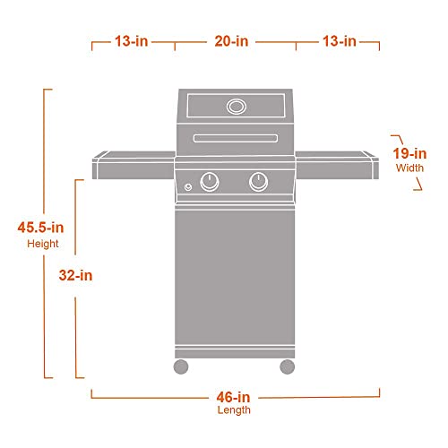 Monument Grills 2-Burner Stainless Steel Gas BBQ Grill