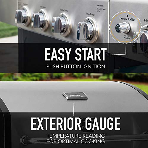 Kenmore 4-Burner Gas BBQ Grill, Cast Iron Grates