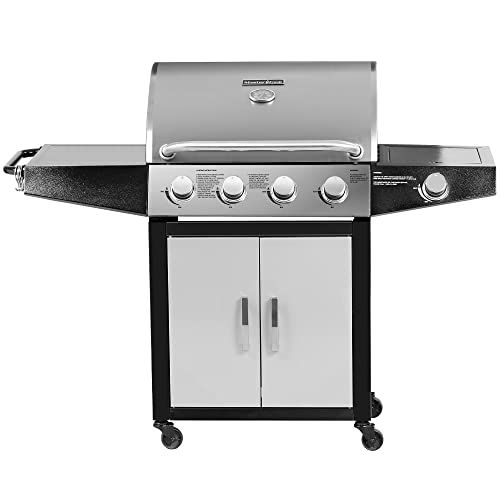 MASTER COOK 4-Burner Gas BBQ Grill with Side Burner