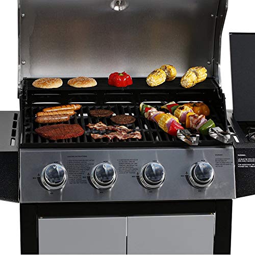 MASTER COOK 4-Burner Gas BBQ Grill with Side Burner