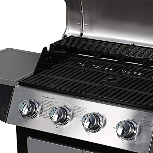 MASTER COOK 4-Burner Gas BBQ Grill with Side Burner
