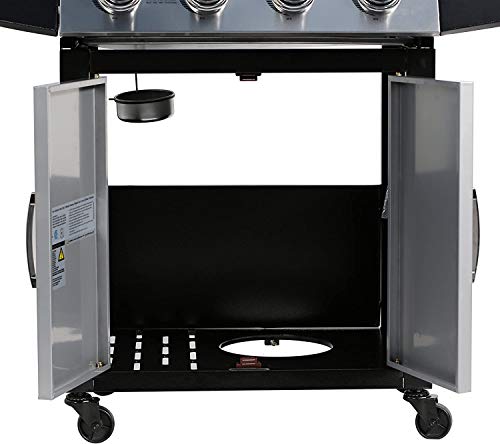 MASTER COOK 4-Burner Gas BBQ Grill with Side Burner