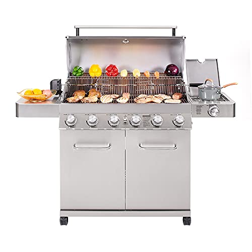 Monument 6-Burner Stainless Steel Cabinet Style Gas Grill