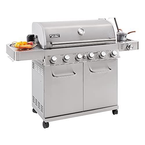 Monument 6-Burner Stainless Steel Cabinet Style Gas Grill