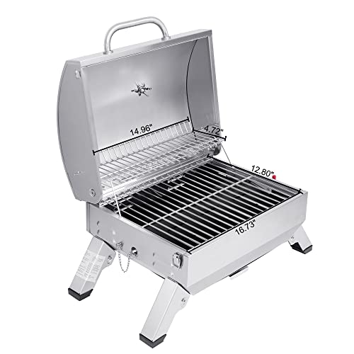 Royal Gourmet Stainless Steel Portable Tabletop Gas Grill
