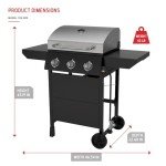 Nexgrill 3 Burner Propane Gas Grill with Side Table