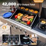 Sophia & William 4-Burner Gas BBQ Grill, Stainless Steel