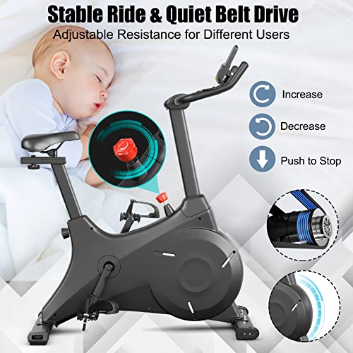 COSTWAY Magnetic Resistance Exercise Bike with Adjustable Seat