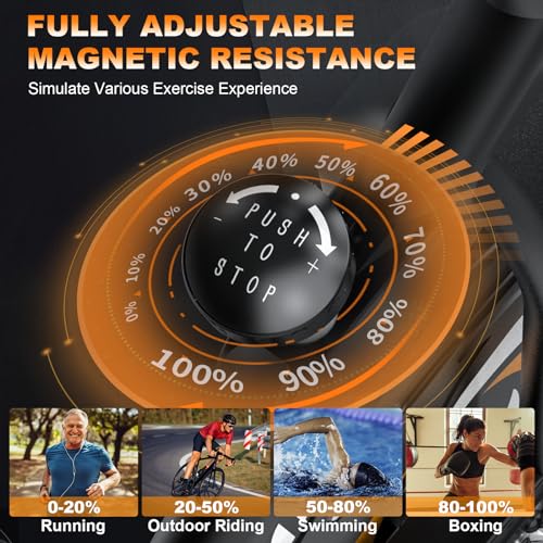 Kitopa Magnetic Resistance Exercise Bike with Comfortable Seat