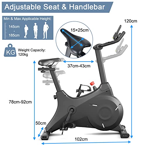 COSTWAY Magnetic Resistance Exercise Bike with Adjustable Seat