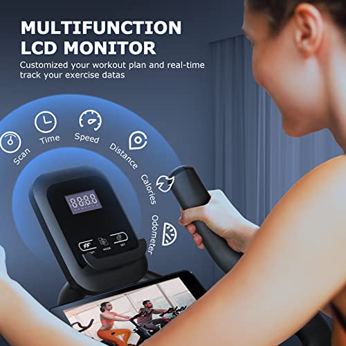 Wenoker Indoor Cycling Bike with LCD Display & Comfortable Seat