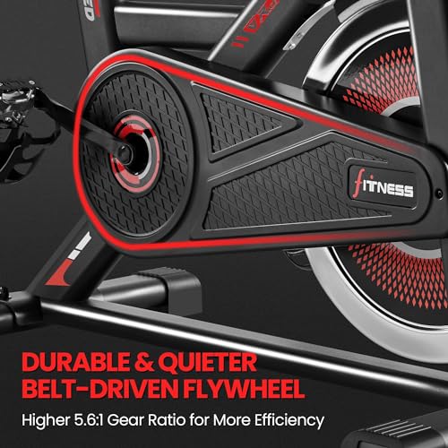 Yaheetech Indoor Cycling Bike for Home Gym, Comfortable Seat