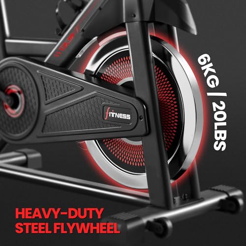 Yaheetech Indoor Cycling Bike for Home Gym, Comfortable Seat