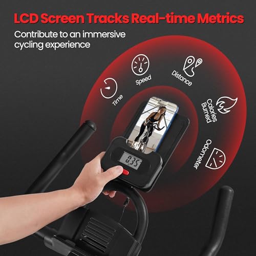 Yaheetech Indoor Cycling Bike for Home Gym, Comfortable Seat