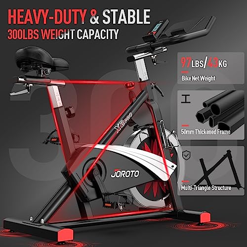 JOROTO X2PRO Bluetooth Exercise Bike - Magnetic Belt Drive