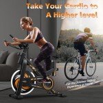 Kitopa Magnetic Resistance Exercise Bike with Comfortable Seat