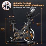 Kitopa Magnetic Resistance Exercise Bike with Comfortable Seat