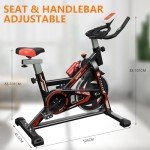 Jupgod Indoor Cycling Bike with Silent Flywheel